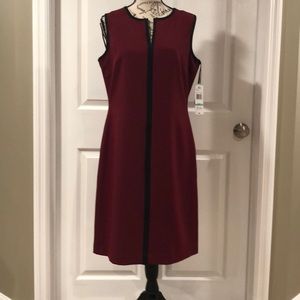 Burgundy Size 8 Evan Picone Dress
